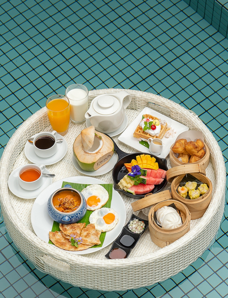 Phuket set floating Breakfast at Dewa