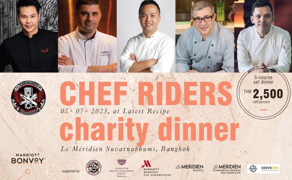 Five culinary masters to craft special meal at The Chef Riders Charity Dinner on July 7th 