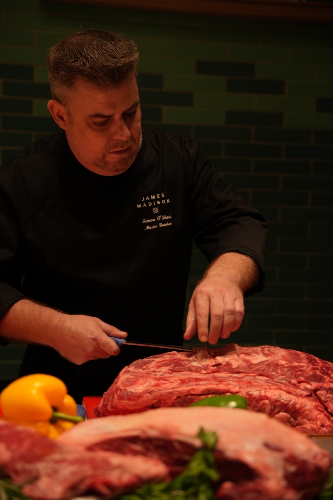 Wagyu slide demonstration