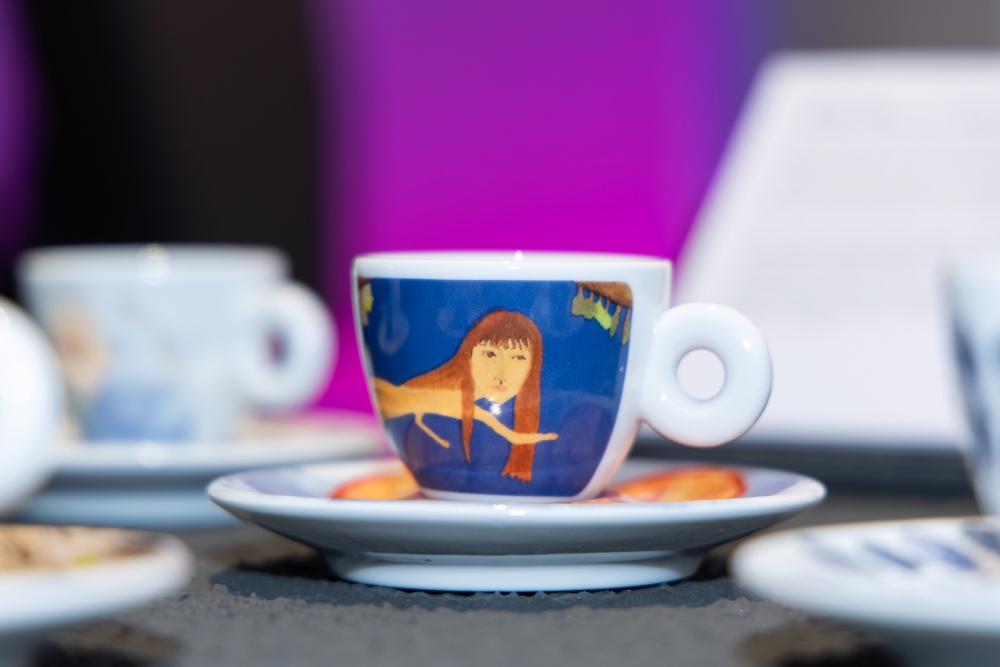 Art on Italian coffee cup