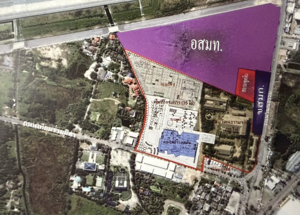 map of 35 Rai land near Thailand Cultural Center